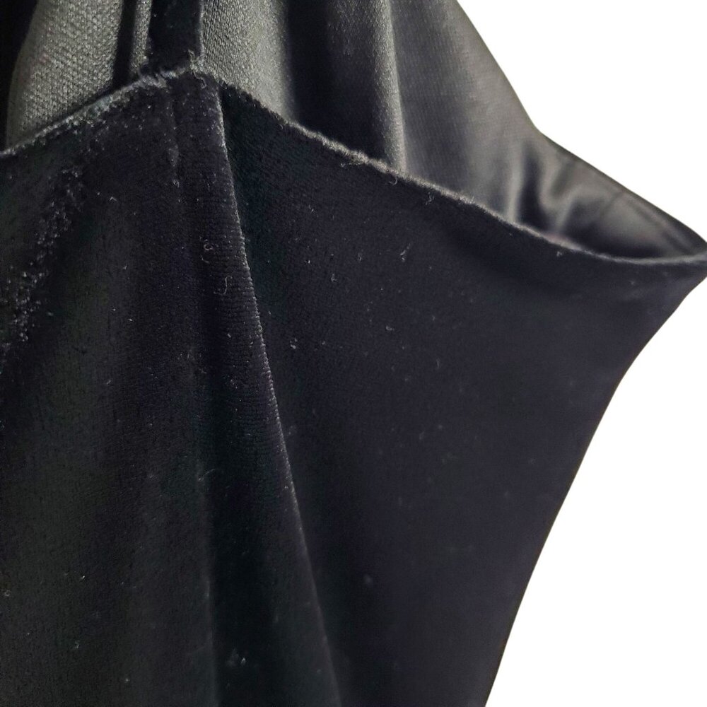 Alex Evenings Size 12 Dress Slip Gown Velvet Spaghetti Strap Evening Back Slit - Picture 11 of 15